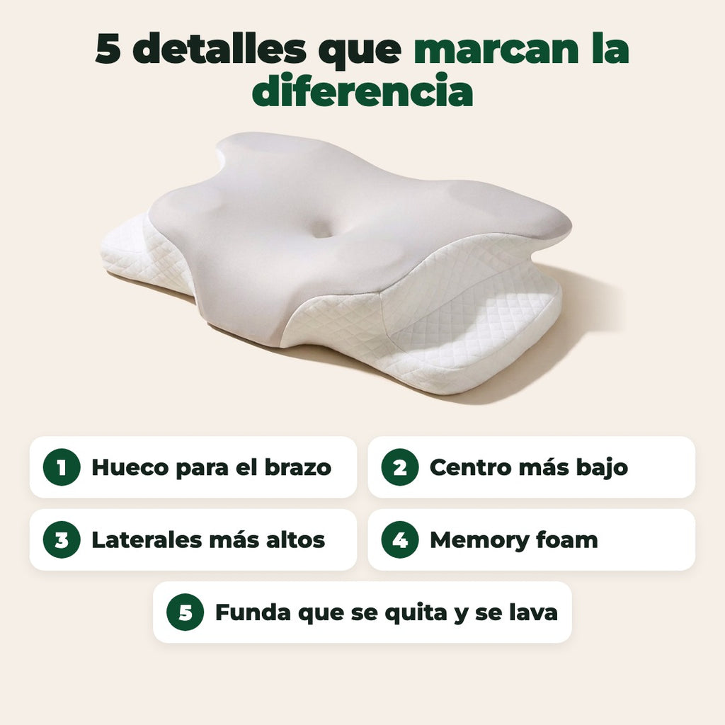 Detalles de la almohada cervical Noctis